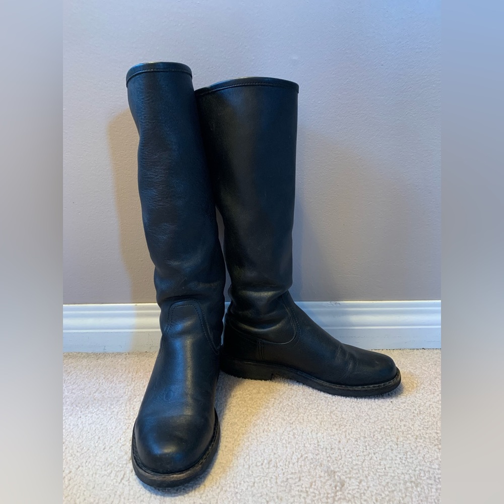 Roots tall black leather boots